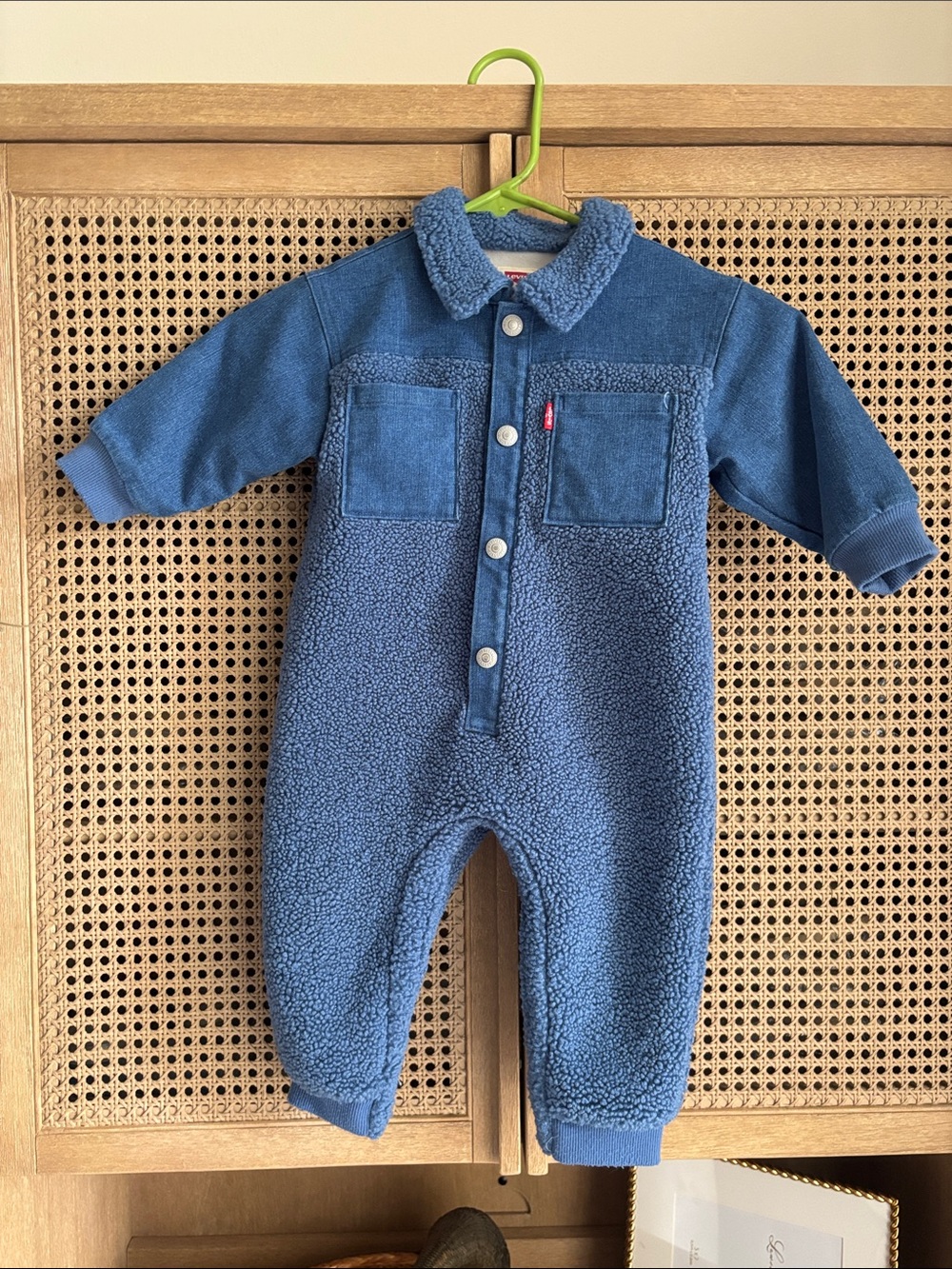 Levi's Kids Cozy Blue Sherpa One-Piece